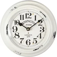 Ambiente Haus Wanduhr aus Metall 21cm weiß