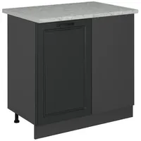 Vicco Eckunterschrank R-Line, Anthrazit Landhaus/Anthrazit, 86 cm AP Marmor