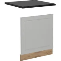 Vicco Geschirrspülblende R-Line, Geschirrspüler Fronttür, Weiß Landhaus, 60 cm,