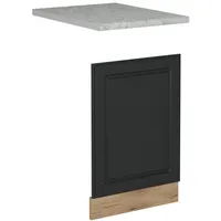 Vicco Geschirrspülblende R-Line, Anthrazit Landhaus/Goldkraft Eiche, 45 cm, AP