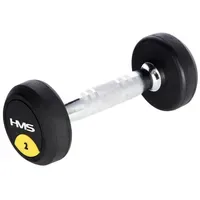 HMS HG PRO Gummihantel Kurzhantel 2 kg silberfarben