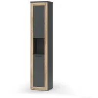 Vicco Niko Hochschrank 40 x 194,3 cm Anthrazit/Viking Oak