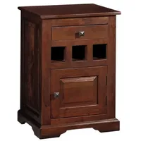 MASSIVMOEBEL24.DE Oxford Nachttisch #268 Akazie, Farbe:Dunkelbraun lackiert, Größe:46x40x65 cm