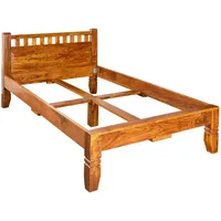 Massivmoebel24 Bett Akazie 140x200x90 honig lackiert OXFORD #221
