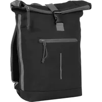 New Rebels New York Rolltop Rucksack schwarz/grau