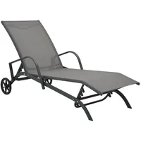 VidaXL Sonnenliegen 2 Stk. mit Tisch Textilene und Stahl