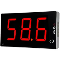Decdeal - Schallpegelmessgerät mit großem LCD-Bildschirm, wandmontierter digitaler Schallpegelmesser,