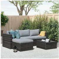Gecheer 5-TLG. Sitzgruppe Gartenmöbel Set Garten Essgruppe 4 Personen
