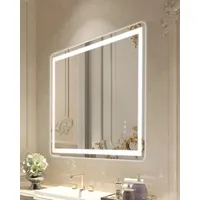 Vevor LED Badezimmerspiegel Kosmetikspiegel 3 Farben Wandmontage 70x100cm