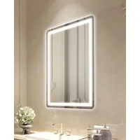 Vevor LED Badezimmerspiegel Kosmetikspiegel 3 Farben Wandmontage 60x80cm