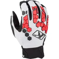 Klim Dakar, Handschuhe - Weiß/Schwarz/Rot - 3XL