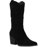 VAN HILL Cowboystiefel in Schwarz
