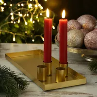 MARELIDA Stabkerzenhalter magnetisch 29x12cm Kerzentablett Advent
