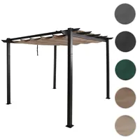 Mendler Aluminium Pergola HWC-N93, Gartenpavillon Pavillon Garten, stabiles 8cm-Gestell