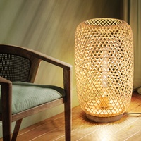 GLOBO Steh Leuchte Bambus-Geflecht natur Stand Lampe Wohn Schlaf