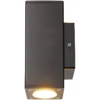 Heitronic Außenwandlampe anthrazit 2 flammig Haustürlampe Wandleuchte Gartenlampe, Edelstahl