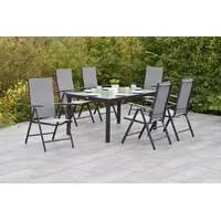 Merxx Garten-Essgruppe »»Amalfi««, (Set, 7 tlg., 5-fach verstellbare Rückenlehne),