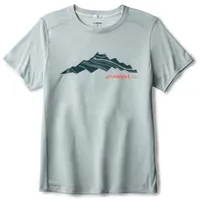 Brooks Herren Distance Short Sleeve 3.0 grau
