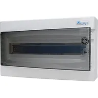 Kopp Aufputz-Verteilerkasten N18C, IP40, mit Tür, 1-reihig, 18 Pole