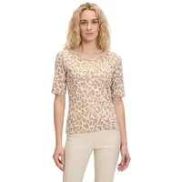 Betty Barclay Basic Shirt mit Rippenstruktur in Nature/Camel |