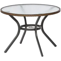 Merxxhandels Ravenna Tisch Ø 100cm Graphit/Schoko Alu/Kunststoff