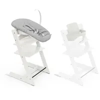 Stokke Hochstuhl Tripp Trapp Hochstuhl mit Newborn Set weiß
