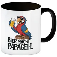 Speecheese Bier macht papagei-l Comic-Papagei mit Bierglas Kaffeebecher in