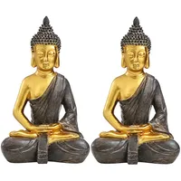 Dehner Dekofigur Buddha 2er Set, je ca. 39.5 x