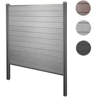 Mendler WPC-Sichtschutz Sarthe, Windschutz Zaun, WPC-Pfosten zum Einbetonieren ~