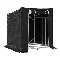 VidaXL Brennholzregal mit Regenschutz 101x61x110,5 cm Verzinkter Stahl