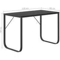 VidaXL Computertisch Schwarz 110x60x73 cm Holzwerkstoff