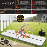 Kesser KESSER® Turnmatte Aufblasbar Airtrack Fitness-Matte Gymnastikmatte inkl. Tragetasche
