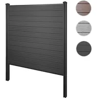 Mendler WPC-Sichtschutz Sarthe, Windschutz Zaun, WPC-Pfosten zum Einbetonieren ~