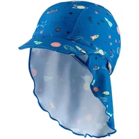 Sterntaler Bademütze mit Nackenschutz Weltraum königsblau, 49 cm