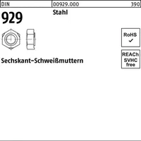 Hörger & Geßler Sechskantanschweißmutter DIN 929 M12 Stahl 100