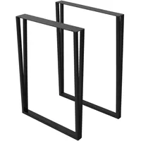ML-Design 2 Stück Tischbeine 50xH71,5cm, Tischkufen rechteckige Form, Stahl