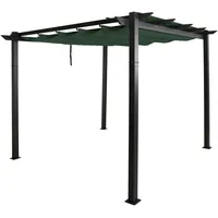 Mendler Aluminium Pergola HWC-N93, Gartenpavillon Pavillon Garten, stabiles 8cm-Gestell