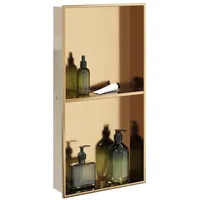 VidaXL Duschnische Golden Gebürstet 32x62x9 cm Edelstahl