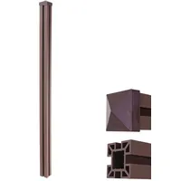 MCW WPC-Pfosten Savoie-WPC-Zaun Pfeiler Pfahl Stecksystem 1,88m - Braun