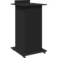 VidaXL Rednerpult mit Rollen & Schublade Schwarz 55x55x107 cm