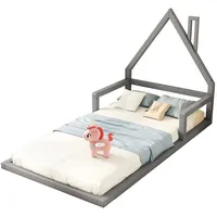 Lanki international 90*200cm Kinderbett, Flachbett, Hausform, Kiefer massiv, einfache