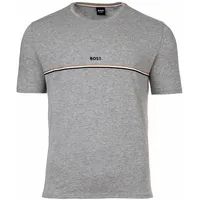 Boss Unique T-Shirt, Rundhals, Baumwoll Stretch, Logo Grau XL