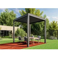 Huun Pergola Mezzo aus Metall in Grau Grau