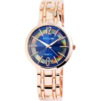 Excellanc Damenuhr mit Metallband - Rosegold/Blau