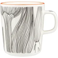Marimekko Oiva/Kukat Puhkeavat Mug 2,5 dl, White, Black, orange