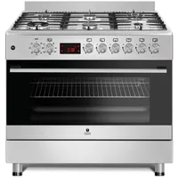 GASLINE Gas Standherd 90cm GAG906GOINX Edelstahl Matt mit Gasbackofen
