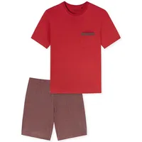 SCHIESSER Pyjama mit Brusttasche, rot 56