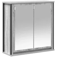 VidaXL Bad-Wandschrank mit Spiegel Grau Sonoma 60x21x60 cm