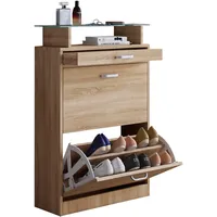 VCM Schuhschrank "Zindos Pro" Sonoma-Eiche,