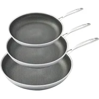 Hensslers Pfannen-Set, Edelstahl, (Set, 3 tlg., 1x Bratpfanne Ø